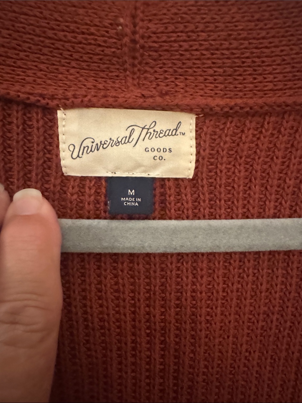 Universal Threads Open-Front Pocket Cardigan - Rust Brown - Picture 2 of 2